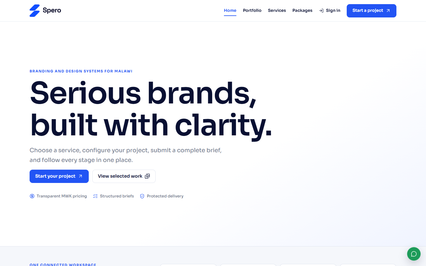 SperoMW homepage preview