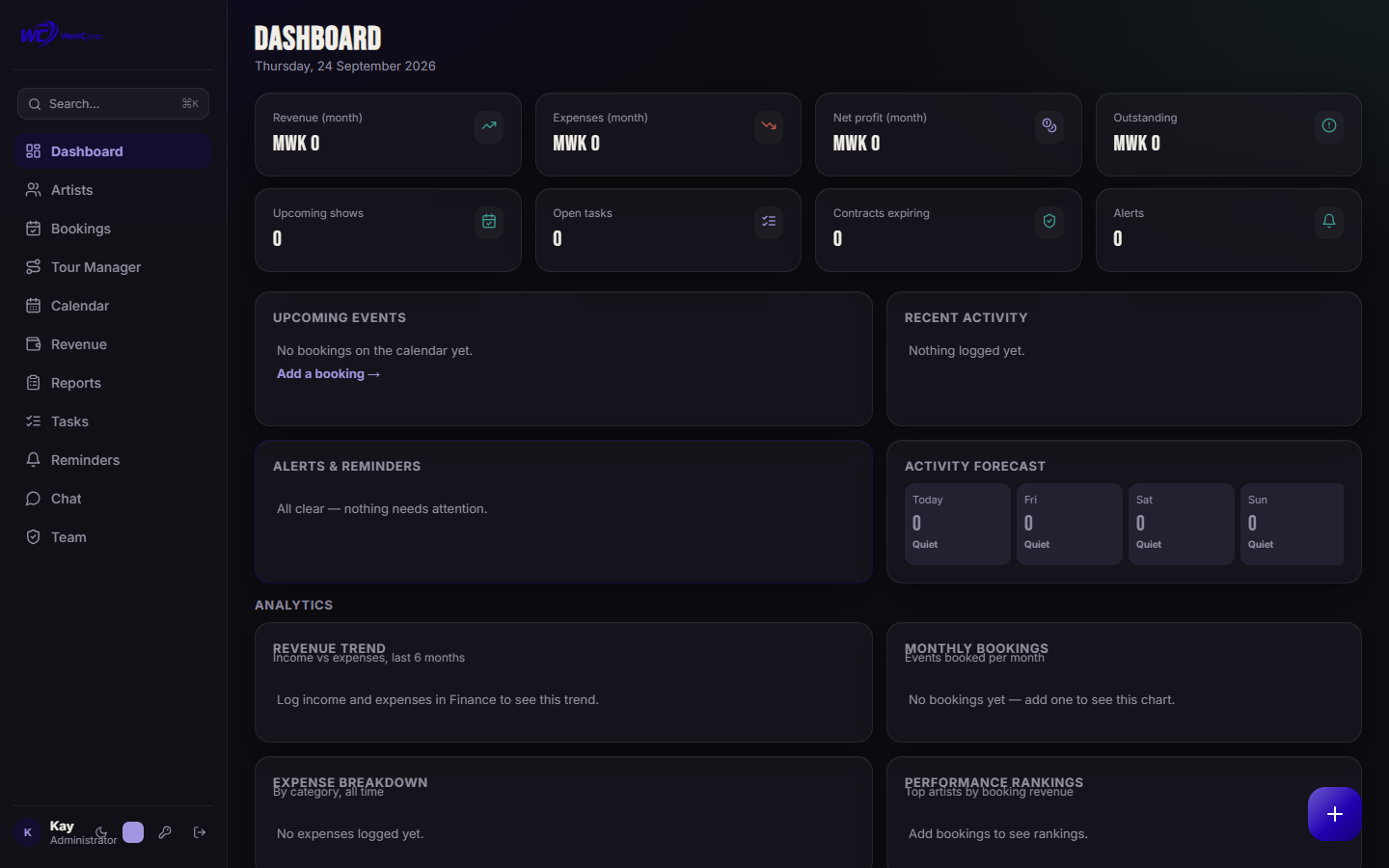 WaniCorp Entertainment AMS admin preview